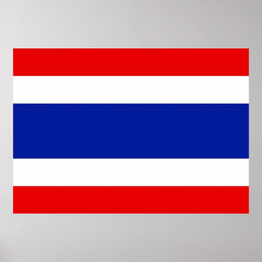 Poster Drapeau Thaïlande (Devant)