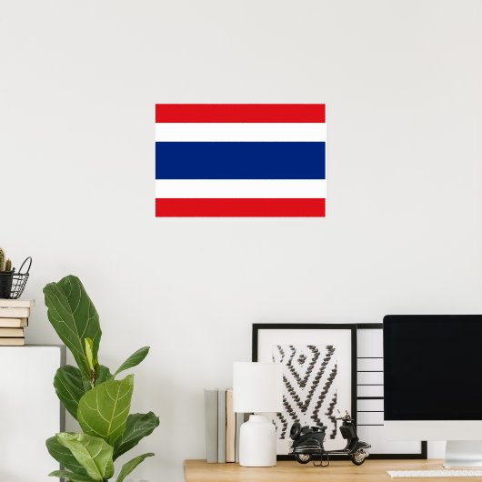 Poster Drapeau Thaïlande (Bureau à domicile)