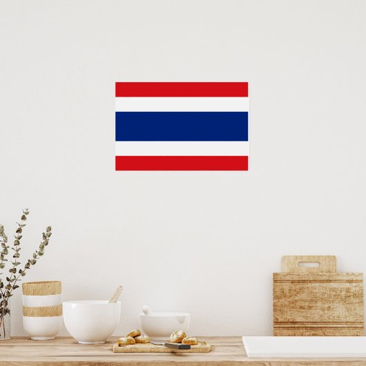Poster Drapeau Thaïlande (Cuisine)