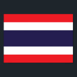 Poster Drapeau Thaïlande<br><div class="desc">The Thai flag is a fimbriated horizontalement bicolour triband. The used colors in the flag are blue, red, white. The proportion of the Thai flag is 2:3. The Flag of Thaïlande, adopté en 1917.</div>