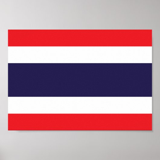 Poster Drapeau Thaïlande (Devant)