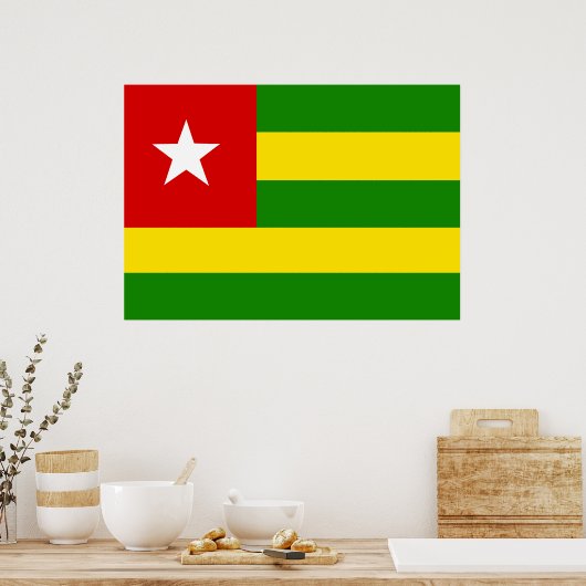 Poster Drapeau Togo (Cuisine)