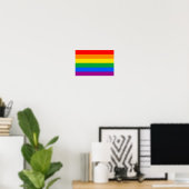 Poster Drapeau traditionnel LGBTQIA+ Pride (Bureau à domicile)