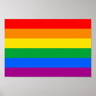 Poster Drapeau traditionnel LGBTQIA+ Pride