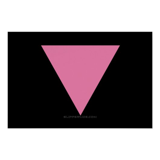 Poster Drapeau triangle rose de SlipperyJoe's symbole ros (Devant)