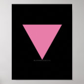 Poster Drapeau triangle rose de SlipperyJoe's symbole ros (Devant)