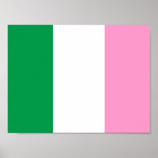 Poster drapeau tricolore de Terre-Neuve (Canada)