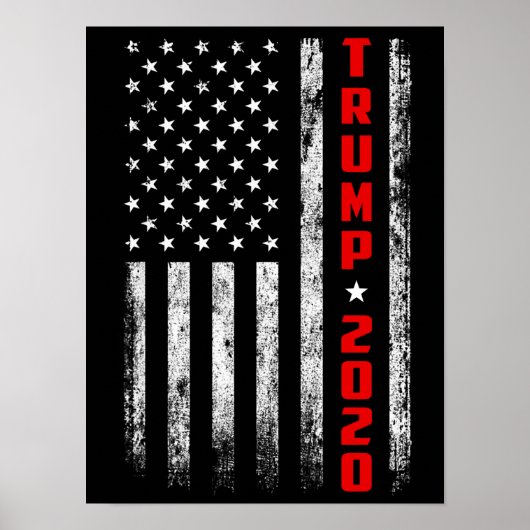 Poster Drapeau Trump 2020 (Devant)