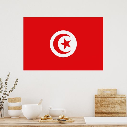 Poster Drapeau Tunisie (Cuisine)
