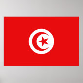 Poster Drapeau Tunisie (Devant)