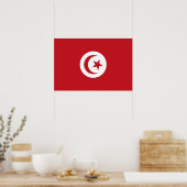 Poster Drapeau tunisien (Cuisine)