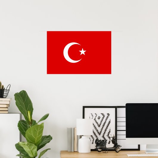 Poster Drapeau turc (Bureau à domicile)