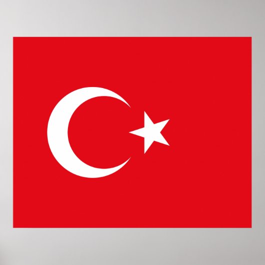 Poster Drapeau turc (Turquie) (Devant)