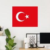 Poster Drapeau turc (Turquie) (Bureau à domicile)