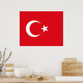 Poster Drapeau turc (Turquie) (Cuisine)