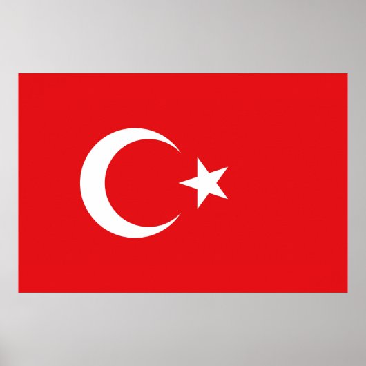 Poster Drapeau Turquie (Devant)