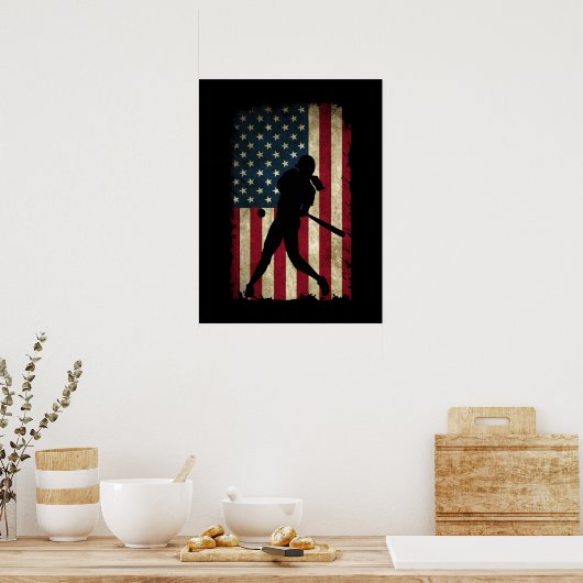 Poster Drapeau Tween Girls Softball Stuff USA (Cuisine)