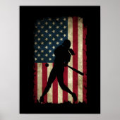 Poster Drapeau Tween Girls Softball Stuff USA (Devant)