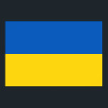 Poster Drapeau Ukraine<br><div class="desc">Drapeau de l'Ukraine: Les couleurs sont associées au paysage ukrainien,  les bandes horizontales bleue et jaune symbolisent le ciel bleu sur les champs de blé.</div>