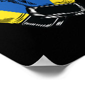 Poster Drapeau Ukraine Boxe Boxeur Drapeau Ukrainien (Coin)