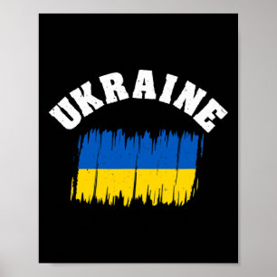 Poster Drapeau Ukraine Drapeau National Kiev Ukrainien Ky