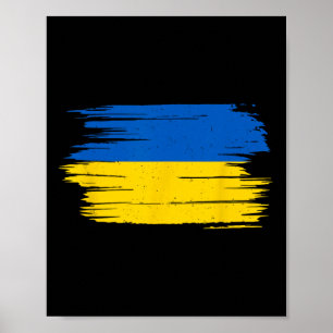 Poster Drapeau Ukraine Drapeau National Kiev Ukrainien Ky