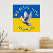 Poster Drapeau Ukraine | Je suis avec l'Ukraine (Cuisine)