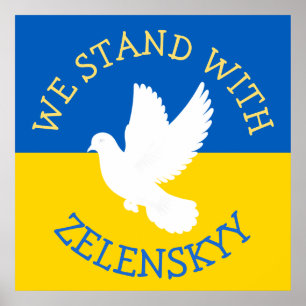 Poster Drapeau Ukraine Je suis avec Zelenskyy