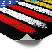 Poster Drapeau Ukraine rétro Vintage Amérique Drapeau Ukr (Coin)