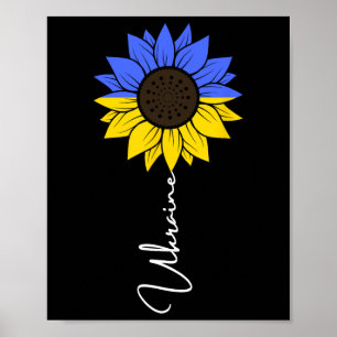 Poster Drapeau Ukraine Tournesol 1
