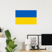 Poster Drapeau ukrainien (Bureau à domicile)
