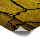 Poster Drapeau ukrainien aux fissures (Coin)