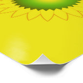 Poster Drapeau ukrainien avec tournesols (Coin)