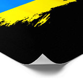 Poster Drapeau ukrainien de soutien Fierté ukrainienne Cœ (Coin)