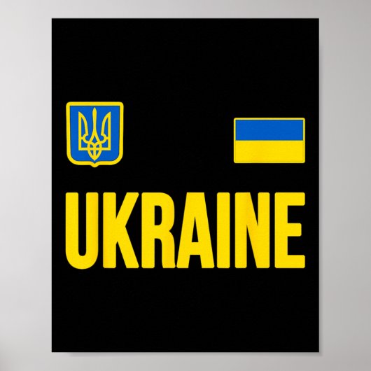 Poster Drapeau ukrainien d'Ukraine 2 (Devant)