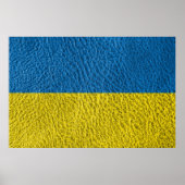 Poster Drapeau ukrainien en cuir (Devant)