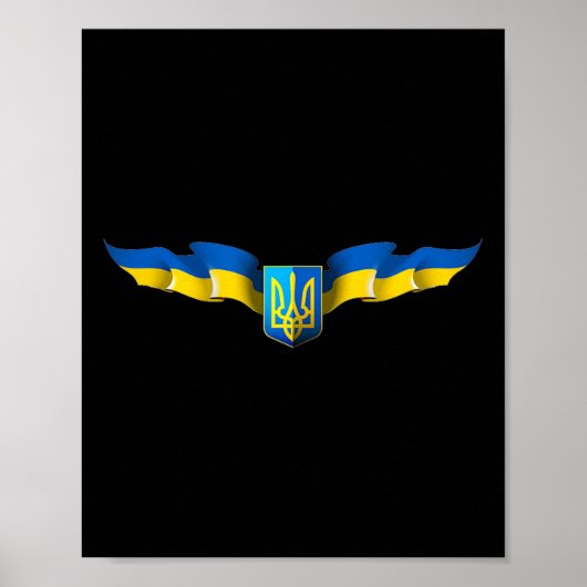 Poster Drapeau ukrainien Fierté Ukraine  (Devant)