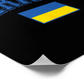 Poster Drapeau ukrainien graphique d'Ukraine (Coin)