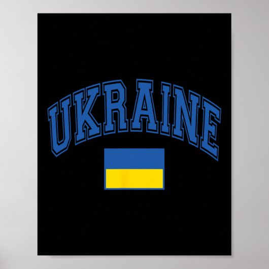 Poster Drapeau ukrainien graphique d'Ukraine (Devant)