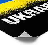 Poster Drapeau ukrainien Ukraine (Coin)