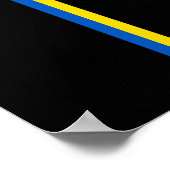 Poster Drapeau ukrainien vertical avec le texte « ukraine (Coin)