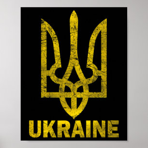 Poster Drapeau ukrainien vintage drapeau Ukraine 1 