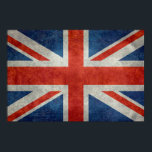 Poster Drapeau Union Jack britannique dans style rétro te<br><div class="desc">Britanniques Union Jack Ensign échelle de drapeau 3:5 avec une texture rétro ou grungy Vintage. La conception actuelle du drapeau de l'Union date d'une proclamation royale à la suite de l'union de la Grande-Bretagne et de l'Irlande en 1801. Le drapeau combine les aspects de trois drapeaux nationaux plus anciens :...</div>