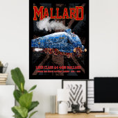 Poster Drapeau Union Jack de la locomotive Mallard Classe (Bureau à domicile)