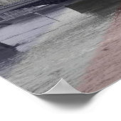 Poster Drapeau Union Jack Skyline de Londres (Coin)