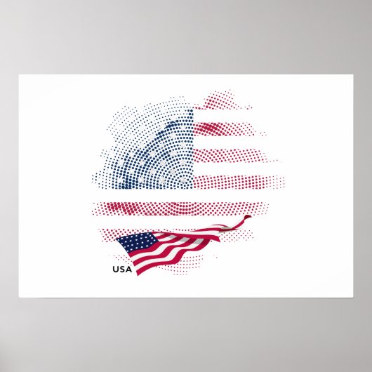 Poster Drapeau USA (Devant)