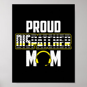 Poster Drapeau Usa 911 Dispatcher Maman 4 juillet Fier Di