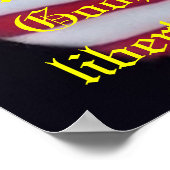 Poster Drapeau USA avec imprimé de couverture de gage (Coin)