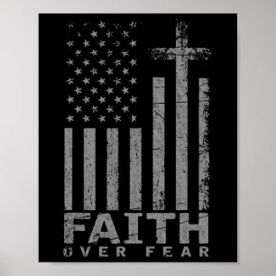 Poster Drapeau Usa Cadeau Patriotique Américain Foi Sur L