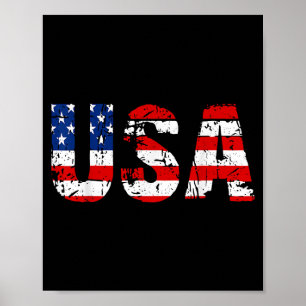Poster Drapeau USA Drapeau Américain USA National Patriot